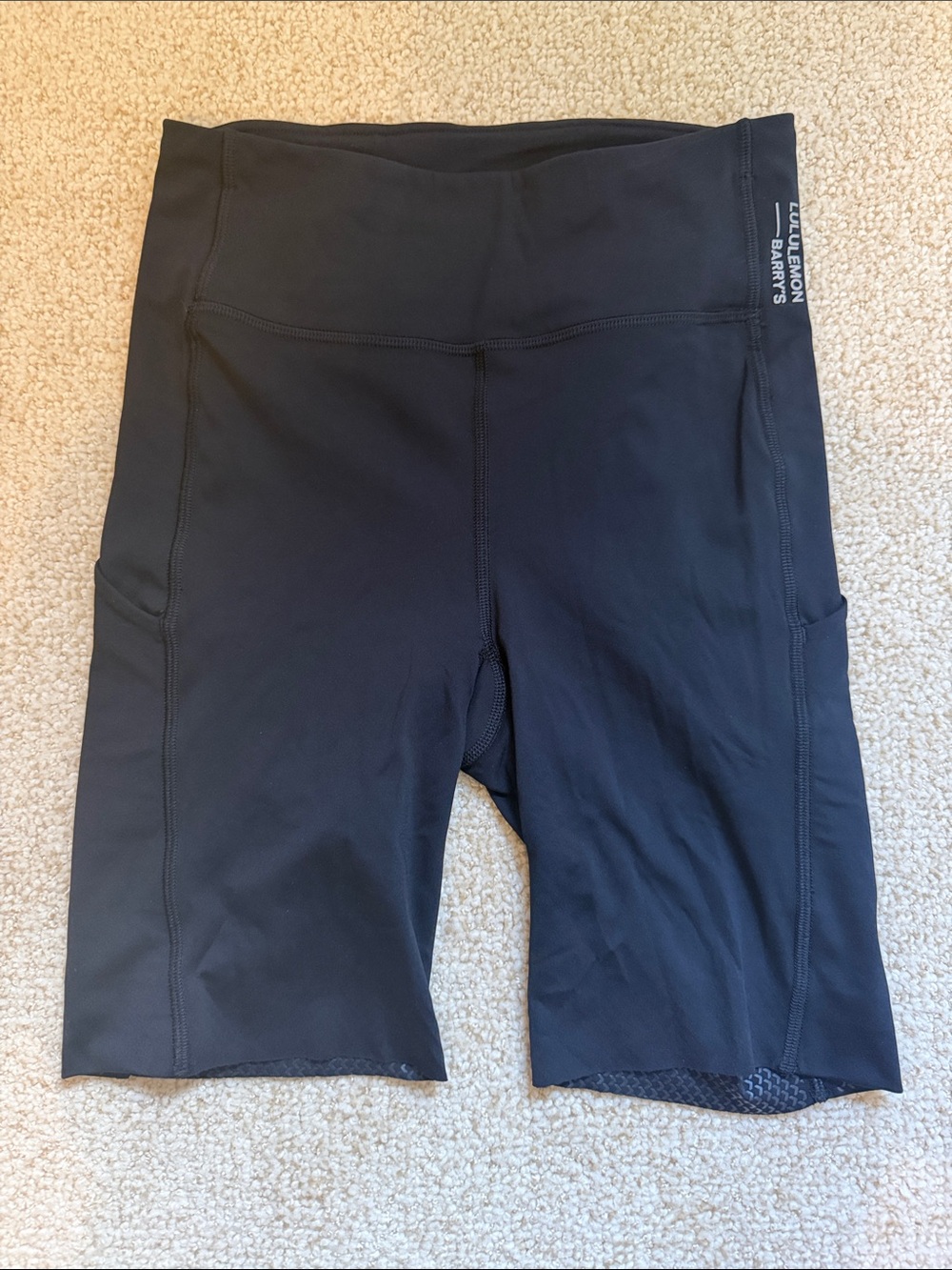 lululemon athletica Black High-Rise Bike Shorts with Side Pockets